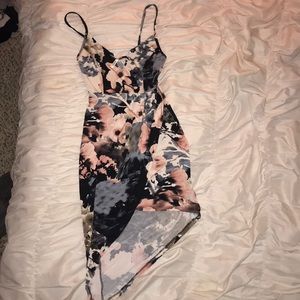 Form-fitting asymmetrical dress